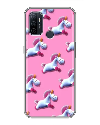 Чехол для OPPO A53 с картинкой «Единороги на розовом»