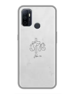 Чехол для OPPO A53 с картинкой «Иоанна 3:16 Крест» Чехол для OPPO A53 с картинкой «Иоанна 3:16 Крест»