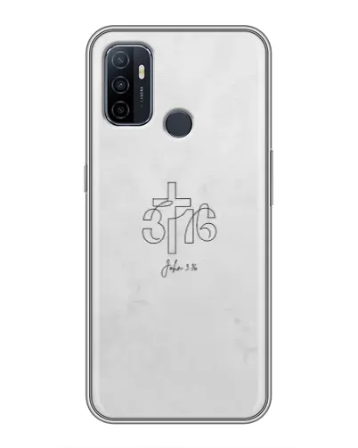 Чехол для OPPO A53 с картинкой «Иоанна 3:16 Крест»