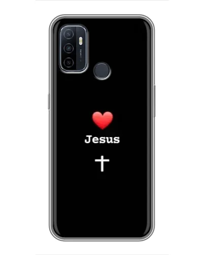 Чехол для OPPO A53 с картинкой «Сердце - Jesus»