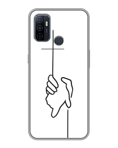 Чехол для OPPO A53 с картинкой «Рука держит»