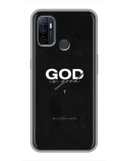 Чехол для OPPO A53 с картинкой «GOD — Бог над всем»