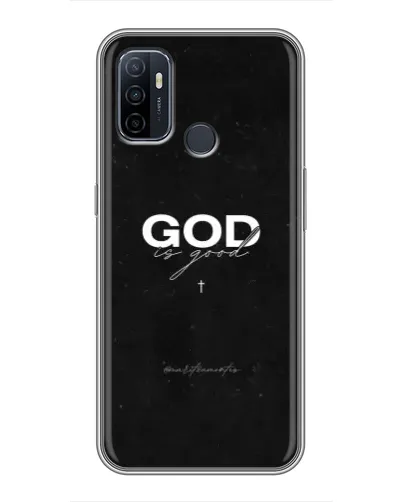 Чехол для OPPO A53 с картинкой «GOD — Бог над всем»