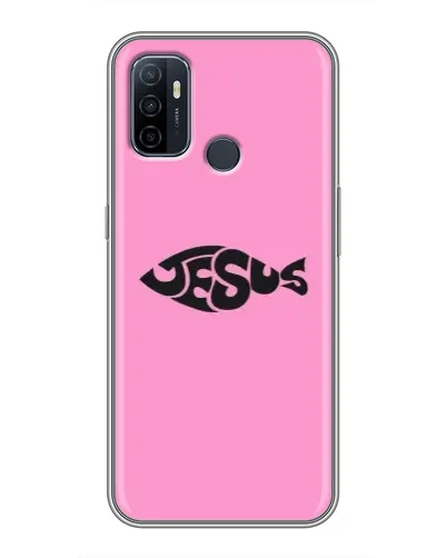 Чехол для OPPO A53 с картинкой «Розовый символ  Jesus»