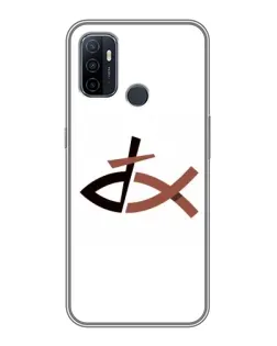 Чехол для OPPO A53 с картинкой «Рыба и крест»