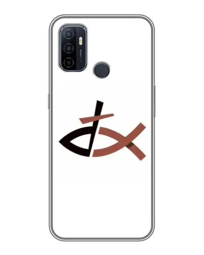 Чехол для OPPO A53 с картинкой «Рыба и крест»