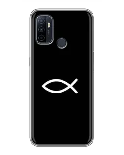 Чехол для OPPO A53 с картинкой «Символ рыбы Jesus»