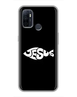 Чехол для OPPO A53 с картинкой «Рыба Jesus»