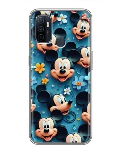 Чехол для OPPO A53 с картинкой «Паттерн Микки и Минни»