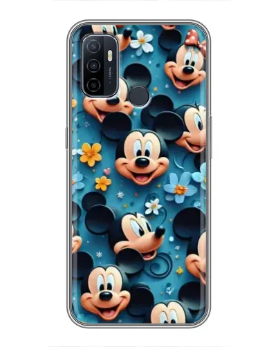 Чехол для OPPO A53 с картинкой «Паттерн Микки и Минни»