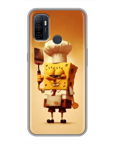 Чехол для OPPO A53 с картинкой «Губка Боб повар»