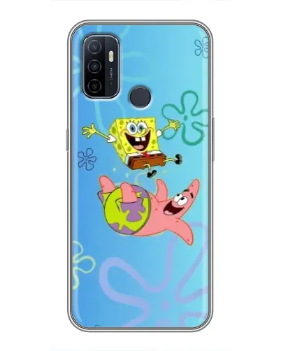 Чехол для OPPO A53 с картинкой «Спанч Боб и Патрик»
