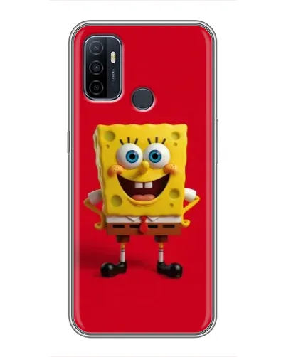 Чехол для OPPO A53 с картинкой «Спанч Боб на красном»