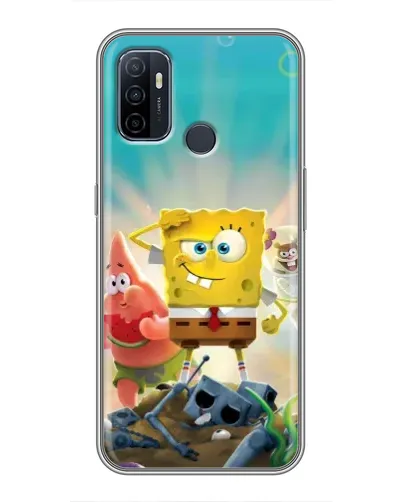 Чехол для OPPO A53 с картинкой «Спанч Боб победитель»