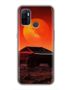 Чохол для OPPO A53 з картинкою «Cybertruck на Марсі»