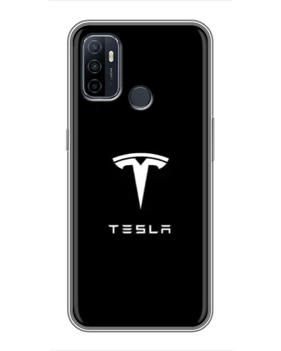 Чехол для OPPO A53 с картинкой «Tesla White Logo» Чехол для OPPO A53 с картинкой «Tesla White Logo»