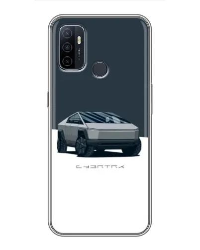 Чехол для OPPO A53 с картинкой «Серебристый Cybertruck Tesla» Чехол для OPPO A53 с картинкой «Серебристый Cybertruck Tesla»