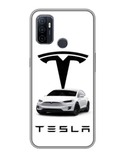 Чехол для OPPO A53 с картинкой «Tesla White Style»