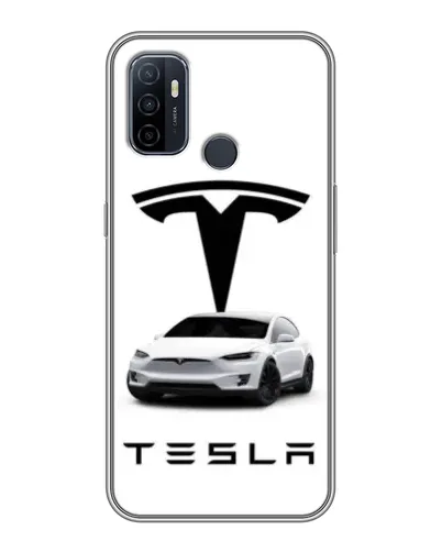 Чехол для OPPO A53 с картинкой «Tesla White Style» Чехол для OPPO A53 с картинкой «Tesla White Style»