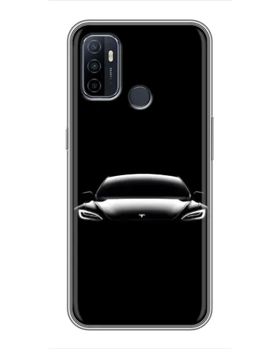 Чехол для OPPO A53 с картинкой «Фары Tesla Night» Чехол для OPPO A53 с картинкой «Фары Tesla Night»