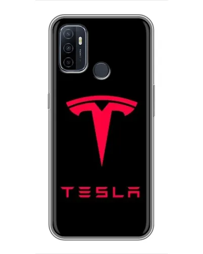 Чехол для OPPO A53 с картинкой «Tesla Red Logo» Чехол для OPPO A53 с картинкой «Tesla Red Logo»