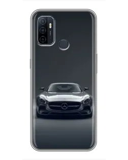 Чехол для OPPO A53 с картинкой «Mercedes на черном»