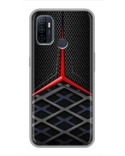 Чехол для OPPO A53 с картинкой «Mercedes Carbon Grid»