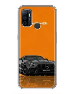 Чехол для OPPO A53 с картинкой «Оранжевый Mercedes AMG»