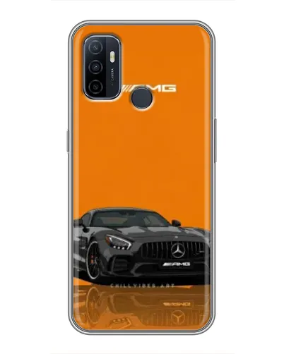 Чехол для OPPO A53 с картинкой «Оранжевый Mercedes AMG»