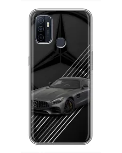 Чехол для OPPO A53 с картинкой «Mercedes AMG — графика»