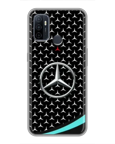 Чехол для OPPO A53 с картинкой «Mercedes — бирюзовый акцент»
