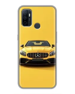 Чехол для OPPO A53 с картинкой «Желтый Mercedes GT»