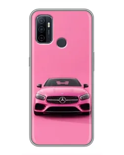 Чехол для OPPO A53 с картинкой «Розовый Mercedes AMG»