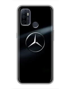 Чехол для OPPO A53 с картинкой «Mercedes на металле»