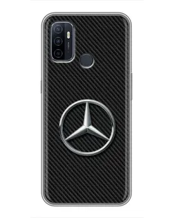 Чехол для OPPO A53 с картинкой «Карбоновый Mercedes стиль»