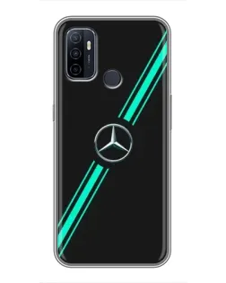 Чехол для OPPO A53 с картинкой «Спортивные линии Mercedes»