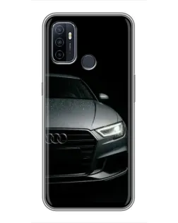 Чехол для OPPO A53 с картинкой «Audi — детализация кузова»