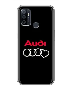 Чехол для OPPO A53 с картинкой «Логотип Audi Heart»