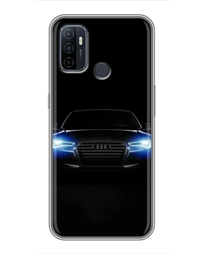 Чехол для OPPO A53 с картинкой «Audi в неоне»