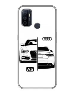 Чехол для OPPO A53 с картинкой «Audi — контрастный дизайн»