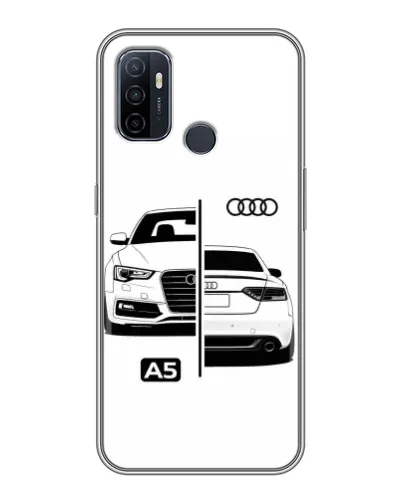 Чехол для OPPO A53 с картинкой «Audi — контрастный дизайн»