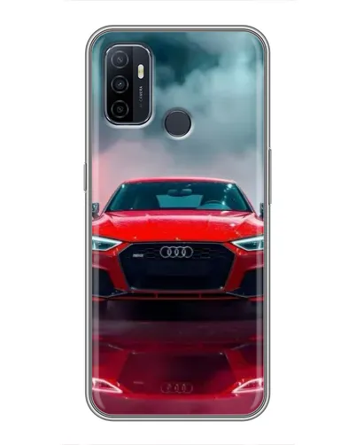Чехол для OPPO A53 с картинкой «Audi RS — красный стиль»
