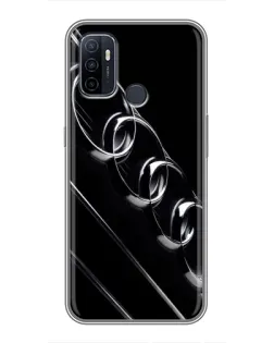 Чехол для OPPO A53 с картинкой «Audi — абстрактные кольца»