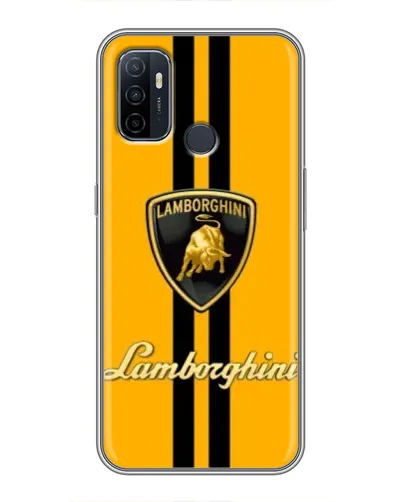 Чехол для OPPO A53 с картинкой «Lamborghini Stripe желтый»
