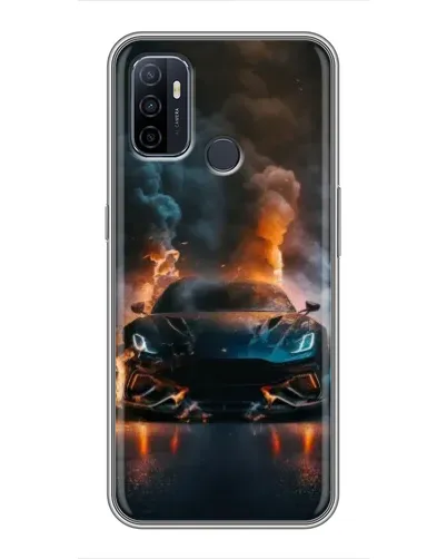 Чехол для OPPO A53 с картинкой «Lamborghini дымная эстетика»