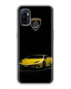Чехол для OPPO A53 с картинкой «Lamborghini желтый акцент» Чехол для OPPO A53 с картинкой «Lamborghini желтый акцент»