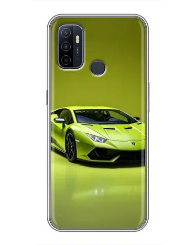 Чехол для OPPO A53 с картинкой «Салатовый Lamborghini Huracan»