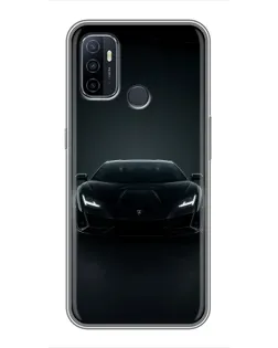 Чехол для OPPO A53 с картинкой «Черный Lamborghini Aventador» Чехол для OPPO A53 с картинкой «Черный Lamborghini Aventador»