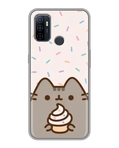 Чехол для OPPO A53 с картинкой «Пушин с кексом»