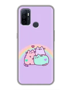 Чехол для OPPO A53 с картинкой «Радужные Пушины»